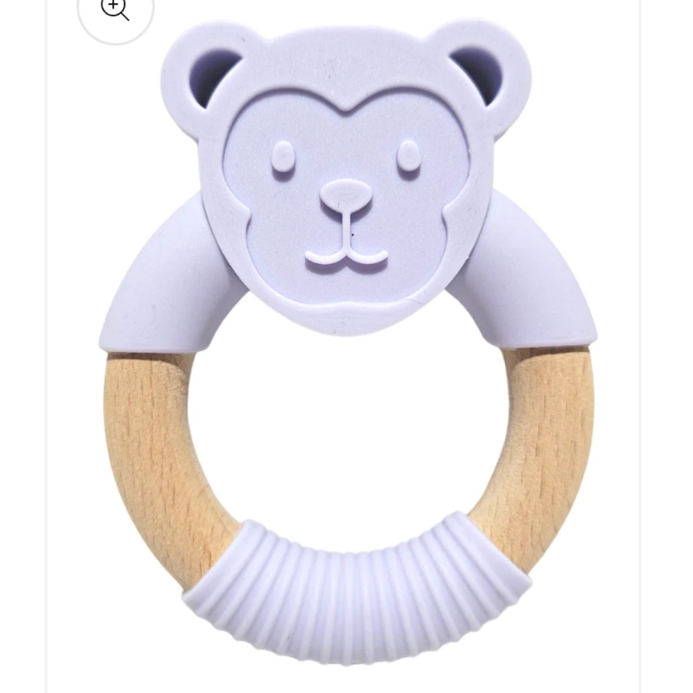 Lavender purple monkey teether toy